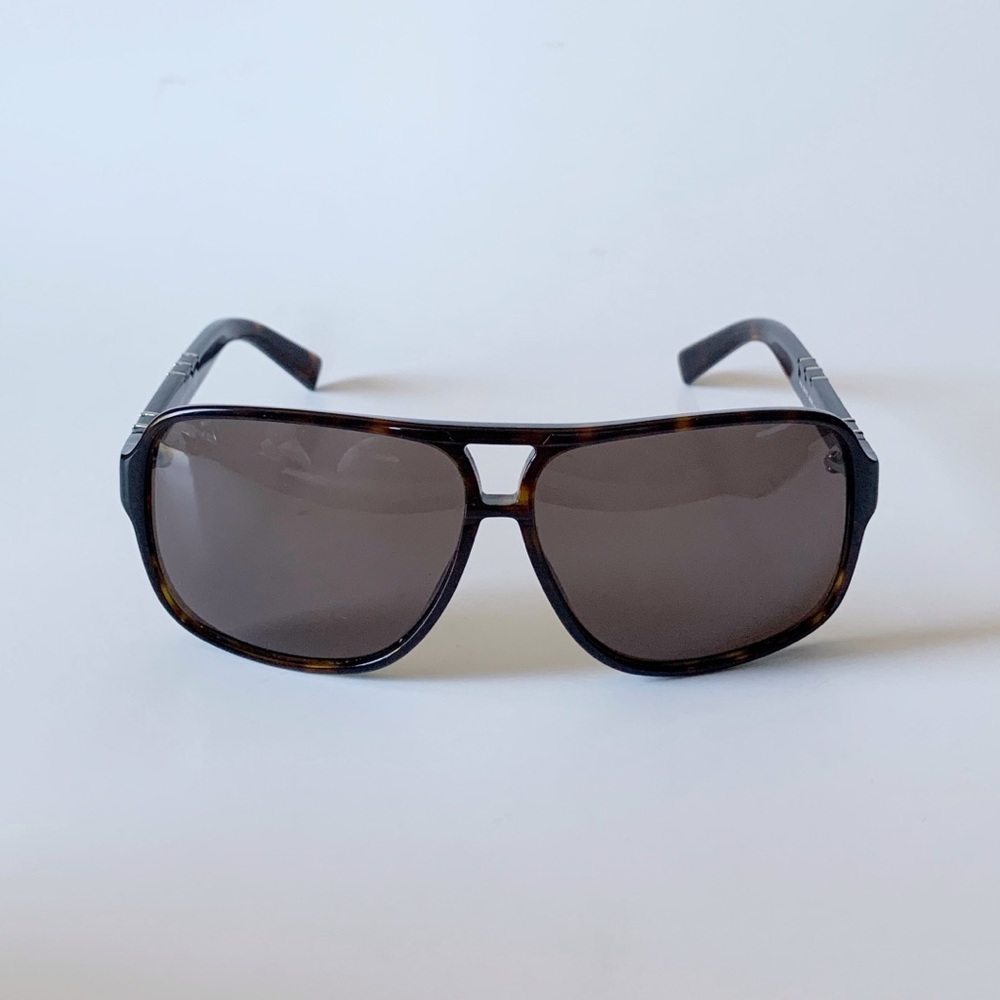 2000s Yves Saint Laurent brown tortoise sunglasses.